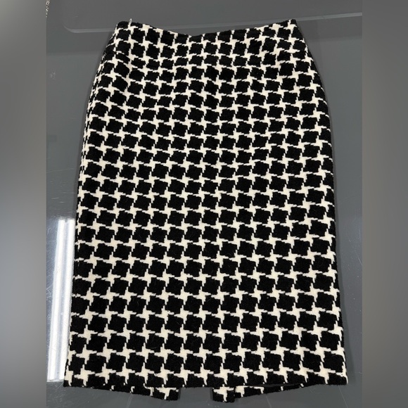 Lafayette 148 NY Wool Blend Black and White Skirt Size 4 - Picture 1 of 7